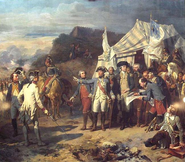 Auguste Couder Siege of Yorktown Norge oil painting art